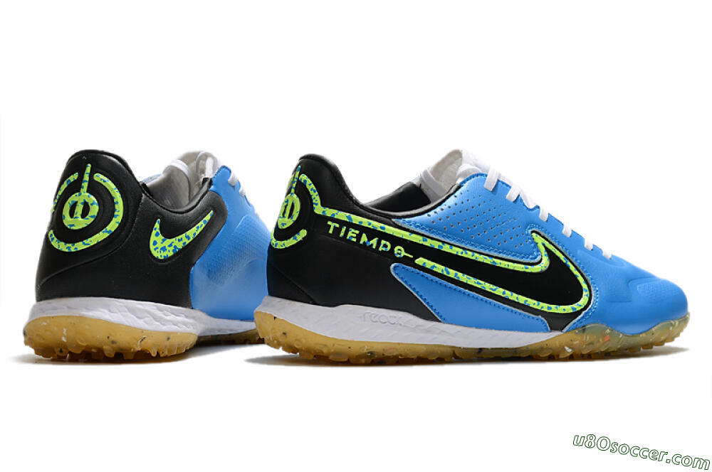 Nike React Tiempo Legend 9 Pro TF Artificial Turf Soccer Shoes - Blue/Black/Yellow 6