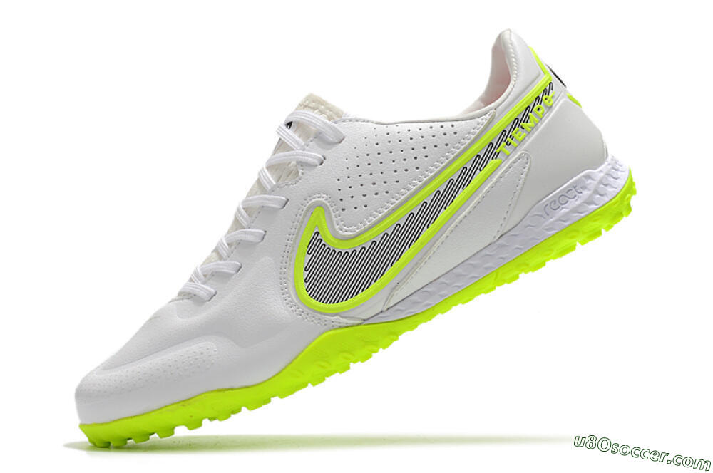Nike React Tiempo Legend 9 Pro TF Artificial Turf Soccer Shoes - White/Yellow/Black 5