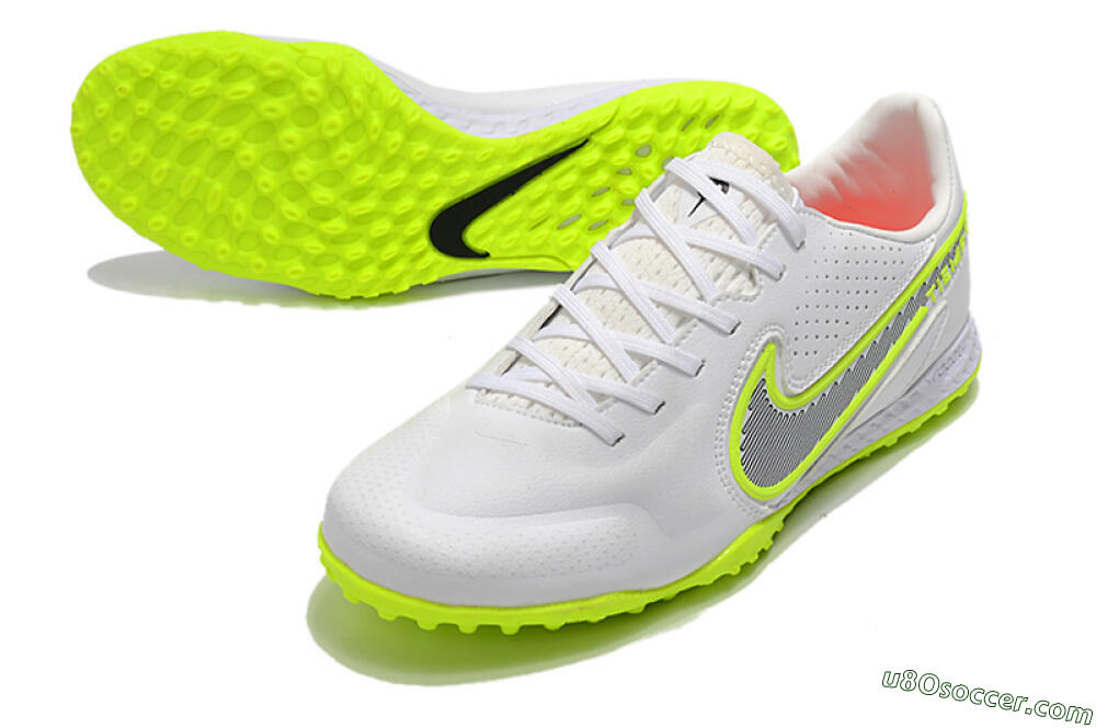 Nike React Tiempo Legend 9 Pro TF Artificial Turf Soccer Shoes - White/Yellow/Black 3