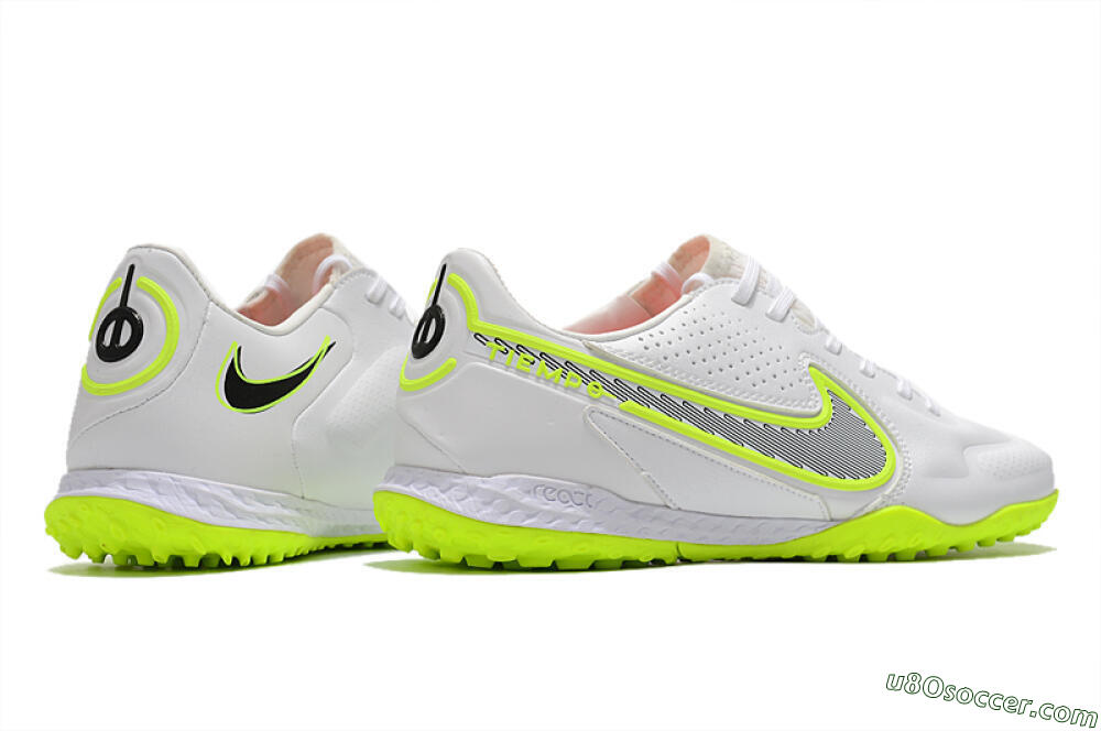 Nike React Tiempo Legend 9 Pro TF Artificial Turf Soccer Shoes - White/Yellow/Black 6