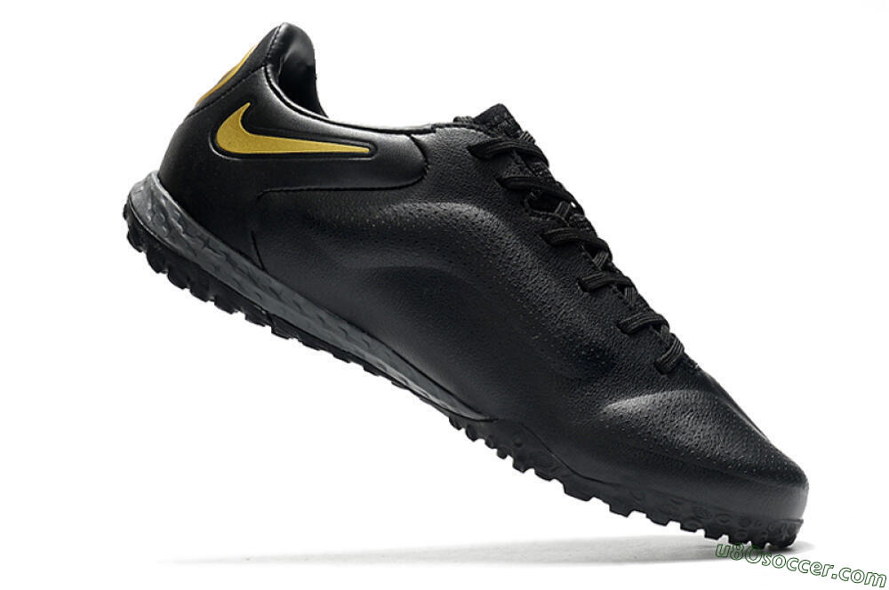 Nike React Tiempo Legend 9 Pro TF Artificial Turf Soccer Shoes - Black/Gold/White 4