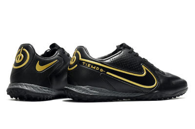 Nike React Tiempo Legend 9 Pro TF Artificial Turf Soccer Shoes - Black/Gold/White