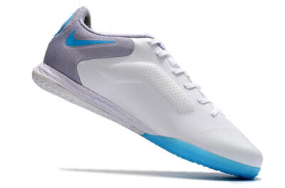 Nike React Tiempo Legend 9 Pro IC Indoor & Futsal Soccer Shoes - White/Blue/Black