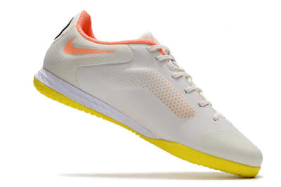 Nike React Tiempo Legend 9 Pro IC Indoor & Futsal Soccer Shoes - White/Black/Yellow