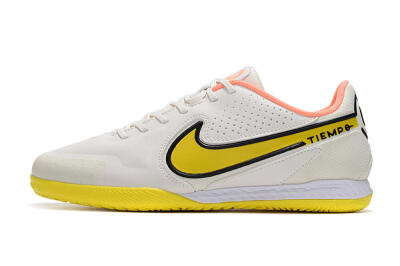 Nike React Tiempo Legend 9 Pro IC Indoor & Futsal Soccer Shoes - White/Black/Yellow