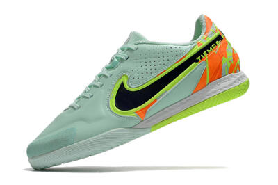 Nike React Tiempo Legend 9 Pro IC Indoor & Futsal Soccer Shoes - Jade/Black/Yellow/Red
