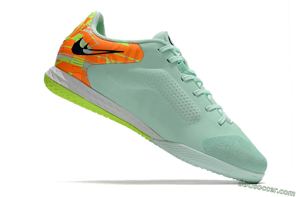 Nike React Tiempo Legend 9 Pro IC Indoor & Futsal Soccer Shoes - Jade/Black/Yellow/Red 4
