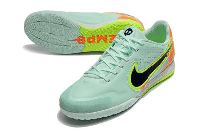 Nike React Tiempo Legend 9 Pro IC Indoor & Futsal Soccer Shoes - Jade/Black/Yellow/Red