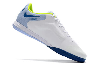 Nike React Tiempo Legend 9 Pro IC Indoor & Futsal Soccer Shoes - White/Blue/Yellow