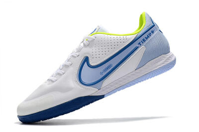 Nike React Tiempo Legend 9 Pro IC Indoor & Futsal Soccer Shoes - White/Blue/Yellow