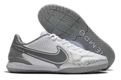 Nike React Tiempo Legend 9 Pro IC Indoor & Futsal Soccer Shoes - White/Silver/Grey