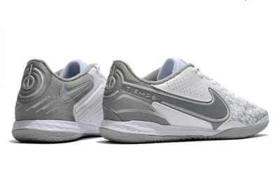 Nike React Tiempo Legend 9 Pro IC Indoor & Futsal Soccer Shoes - White/Silver/Grey