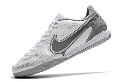 Nike React Tiempo Legend 9 Pro IC Indoor & Futsal Soccer Shoes - White/Silver/Grey