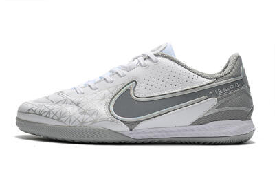 Nike React Tiempo Legend 9 Pro IC Indoor & Futsal Soccer Shoes - White/Silver/Grey