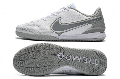 Nike React Tiempo Legend 9 Pro IC Indoor & Futsal Soccer Shoes - White/Silver/Grey