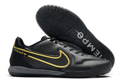 Nike React Tiempo Legend 9 Pro IC Indoor & Futsal Soccer Shoes - Black/Gold/White