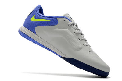 Nike React Tiempo Legend 9 Pro IC Indoor & Futsal Soccer Shoes - Grey/Yellow/Blue