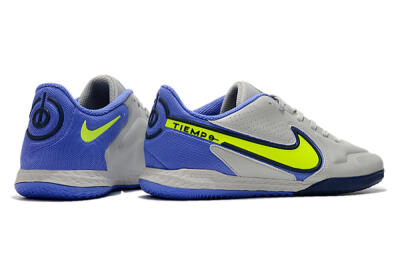 Nike React Tiempo Legend 9 Pro IC Indoor & Futsal Soccer Shoes - Grey/Yellow/Blue