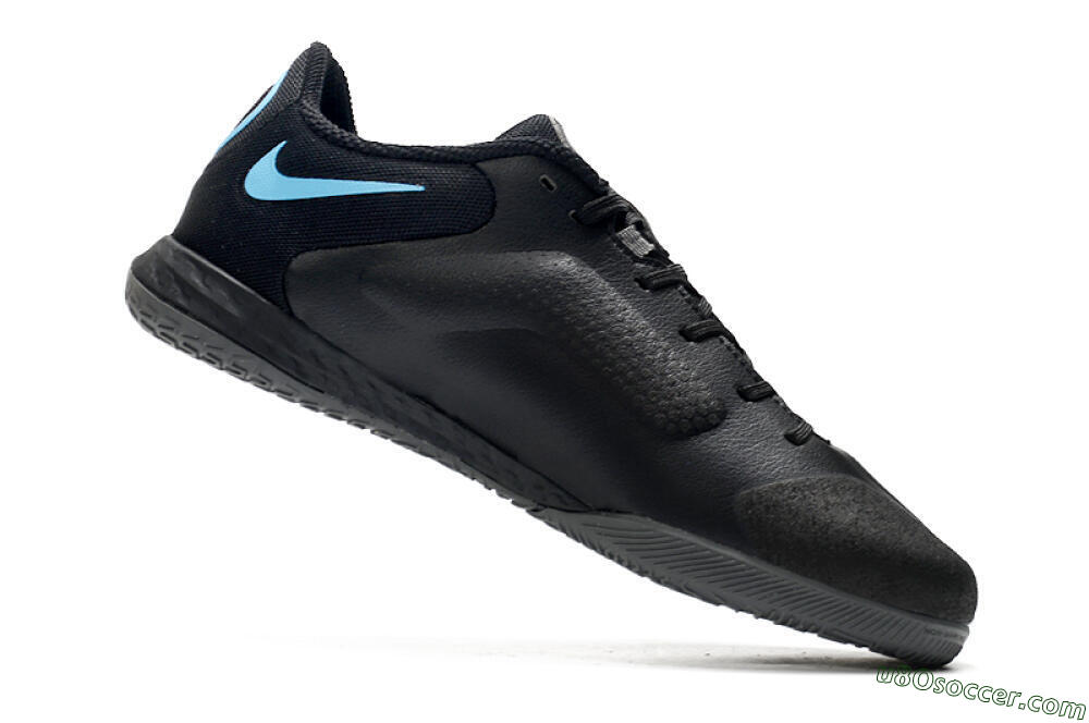 Nike React Tiempo Legend 9 Pro IC Indoor & Futsal Soccer Shoes - Black/Gold/Blue 4