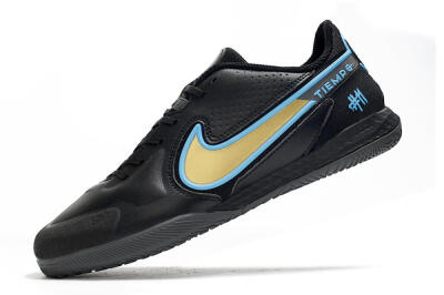 Nike React Tiempo Legend 9 Pro IC Indoor & Futsal Soccer Shoes - Black/Gold/Blue
