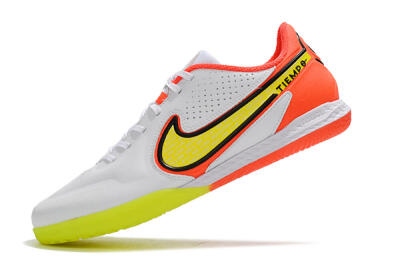 Nike React Tiempo Legend 9 Pro IC Indoor & Futsal Soccer Shoes - White/Yellow/Red