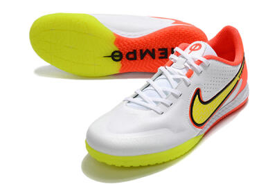 Nike React Tiempo Legend 9 Pro IC Indoor & Futsal Soccer Shoes - White/Yellow/Red
