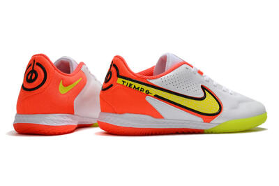 Nike React Tiempo Legend 9 Pro IC Indoor & Futsal Soccer Shoes - White/Yellow/Red