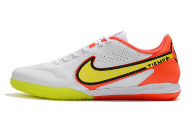 Nike React Tiempo Legend 9 Pro IC Indoor & Futsal Soccer Shoes - White/Yellow/Red