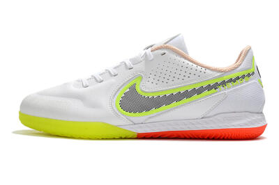 Nike React Tiempo Legend 9 Pro IC Indoor & Futsal Soccer Shoes - White/Black/Yellow/Red