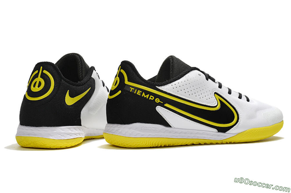 Nike React Tiempo Legend 9 Pro IC Indoor & Futsal Soccer Shoes - White/Yellow/Black 6