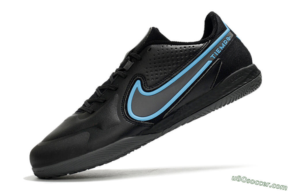 Nike React Tiempo Legend 9 Pro IC Indoor & Futsal Soccer Shoes - Black/Blue 5
