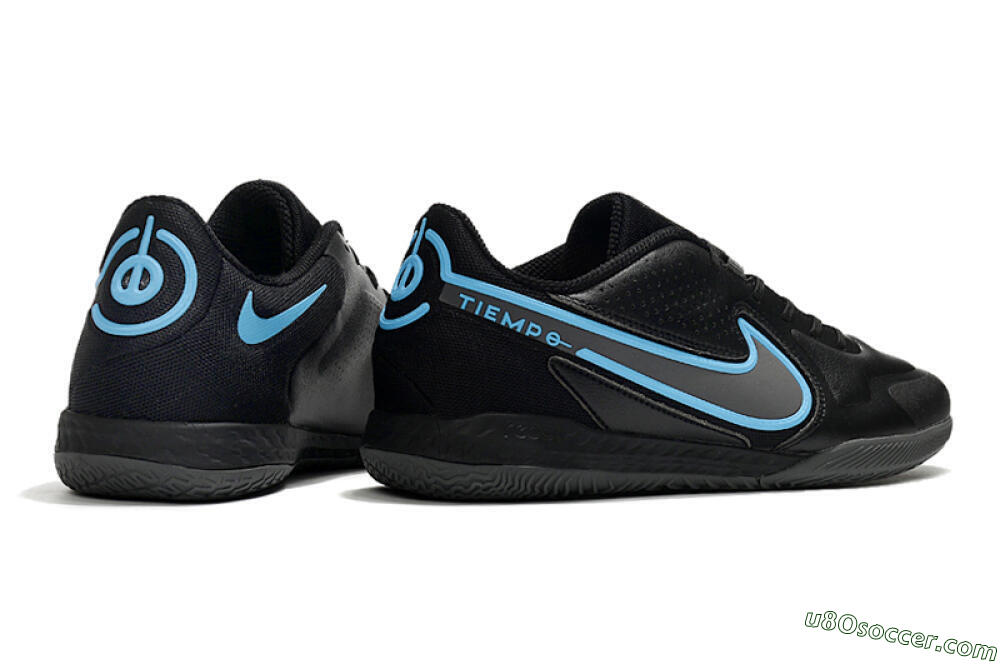 Nike React Tiempo Legend 9 Pro IC Indoor & Futsal Soccer Shoes - Black/Blue 6