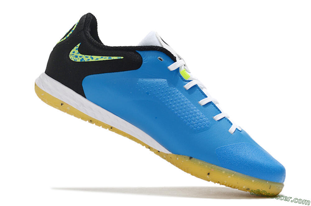 Nike React Tiempo Legend 9 Pro IC Indoor & Futsal Soccer Shoes - Blue/Yellow/Black 4