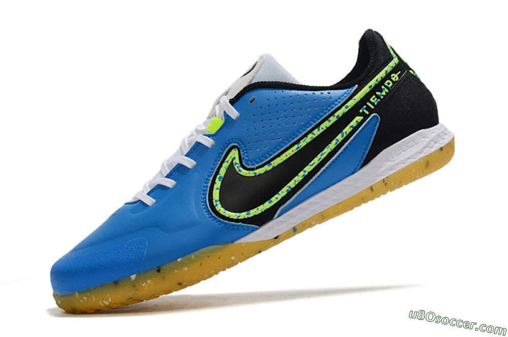 Nike React Tiempo Legend 9 Pro IC Indoor & Futsal Soccer Shoes - Blue/Yellow/Black 5