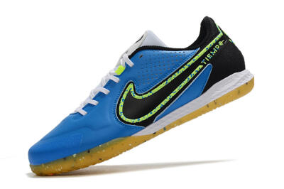 Nike React Tiempo Legend 9 Pro IC Indoor & Futsal Soccer Shoes - Blue/Yellow/Black