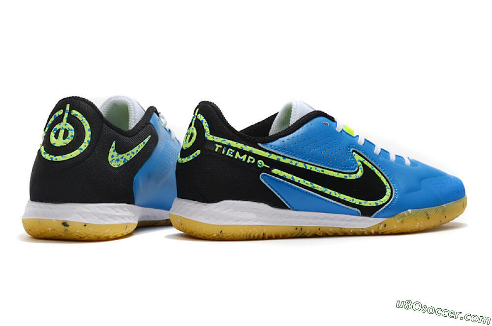 Nike React Tiempo Legend 9 Pro IC Indoor & Futsal Soccer Shoes - Blue/Yellow/Black 6