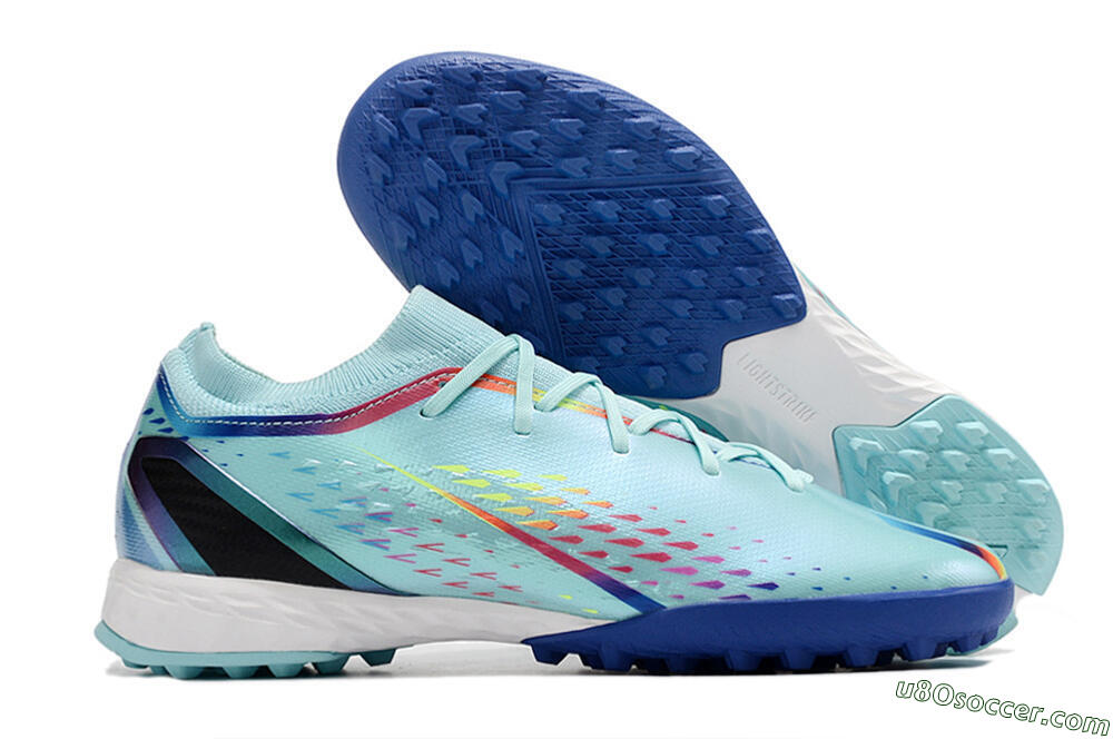 Adidas X Speedportal.3 TF Artificial Turf Soccer Shoes - Jade/Red/Yellow/Blue 1