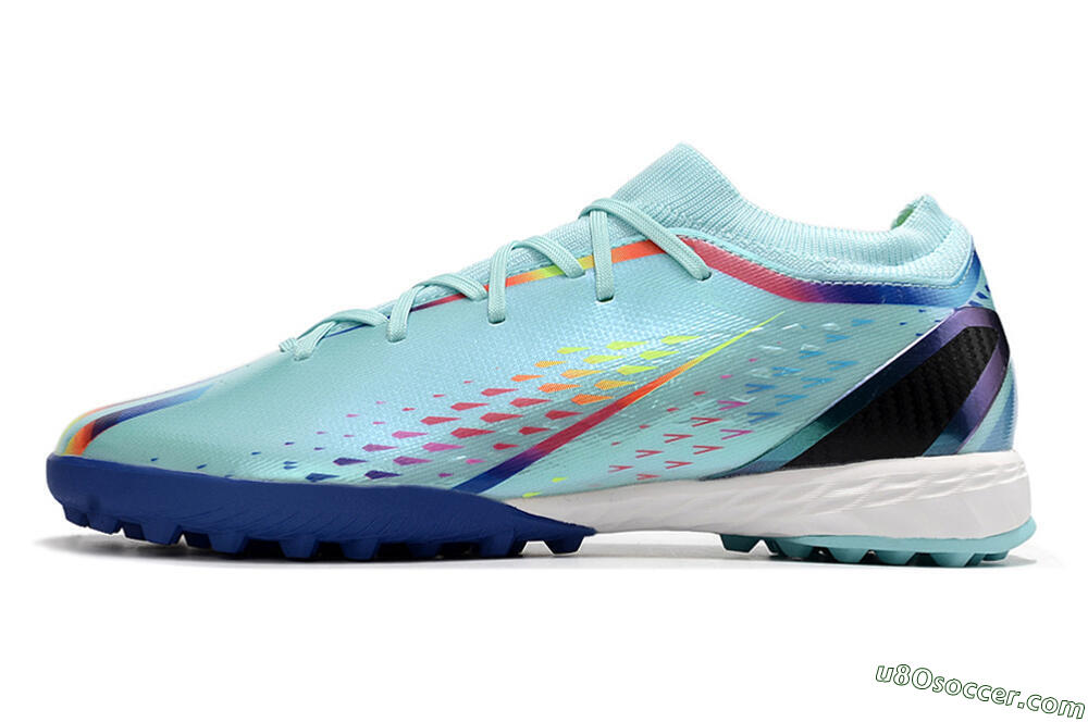 Adidas X Speedportal.3 TF Artificial Turf Soccer Shoes - Jade/Red/Yellow/Blue 2