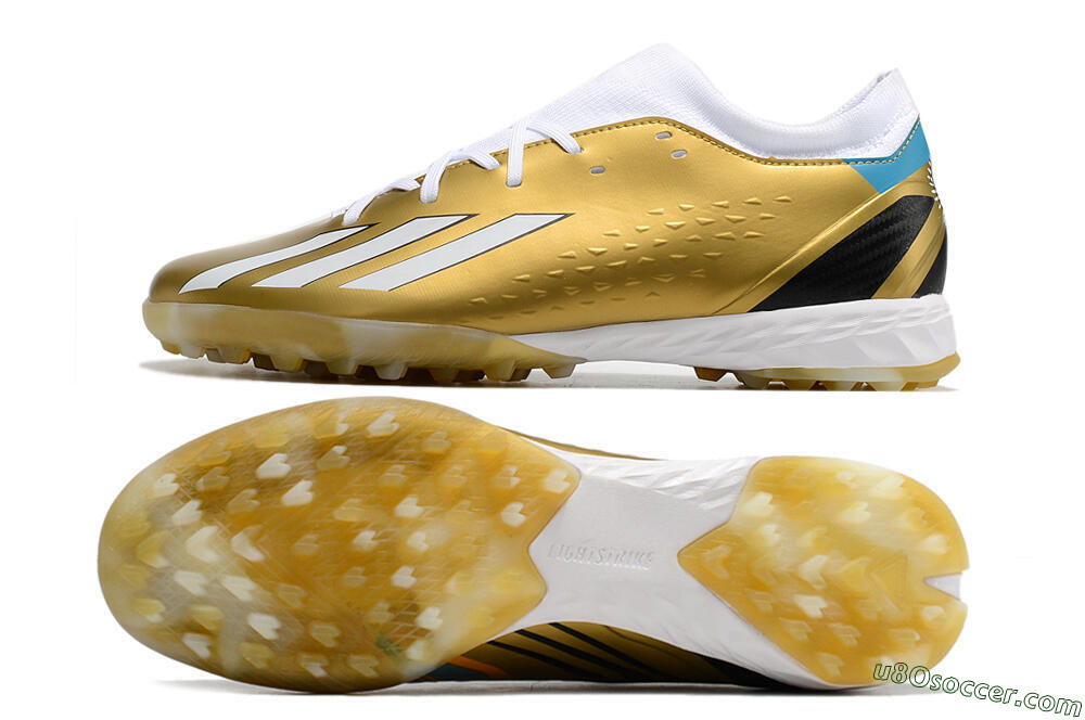 Adidas X Speedportal.3 TF Artificial Turf Soccer Shoes - Gold/White/Black 0