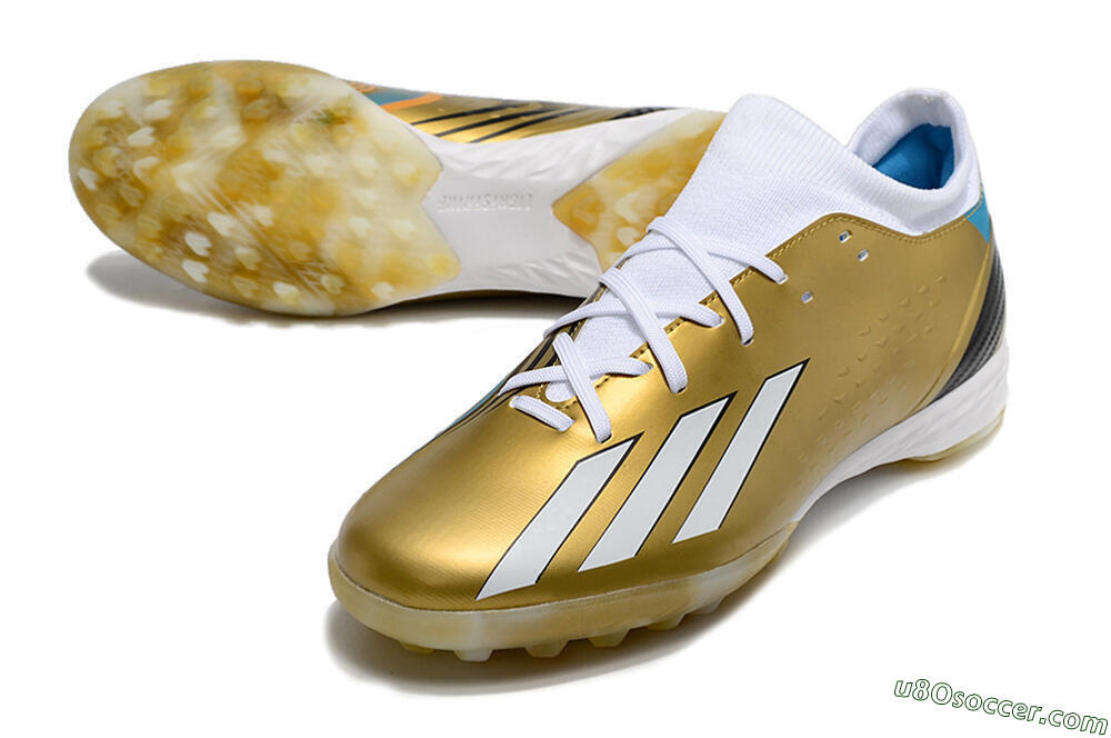 Adidas X Speedportal.3 TF Artificial Turf Soccer Shoes - Gold/White/Black 3