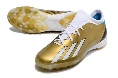 Adidas X Speedportal.3 TF Artificial Turf Soccer Shoes - Gold/White/Black