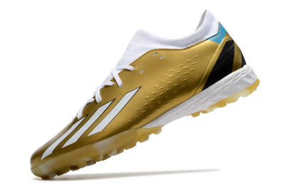Adidas X Speedportal.3 TF Artificial Turf Soccer Shoes - Gold/White/Black