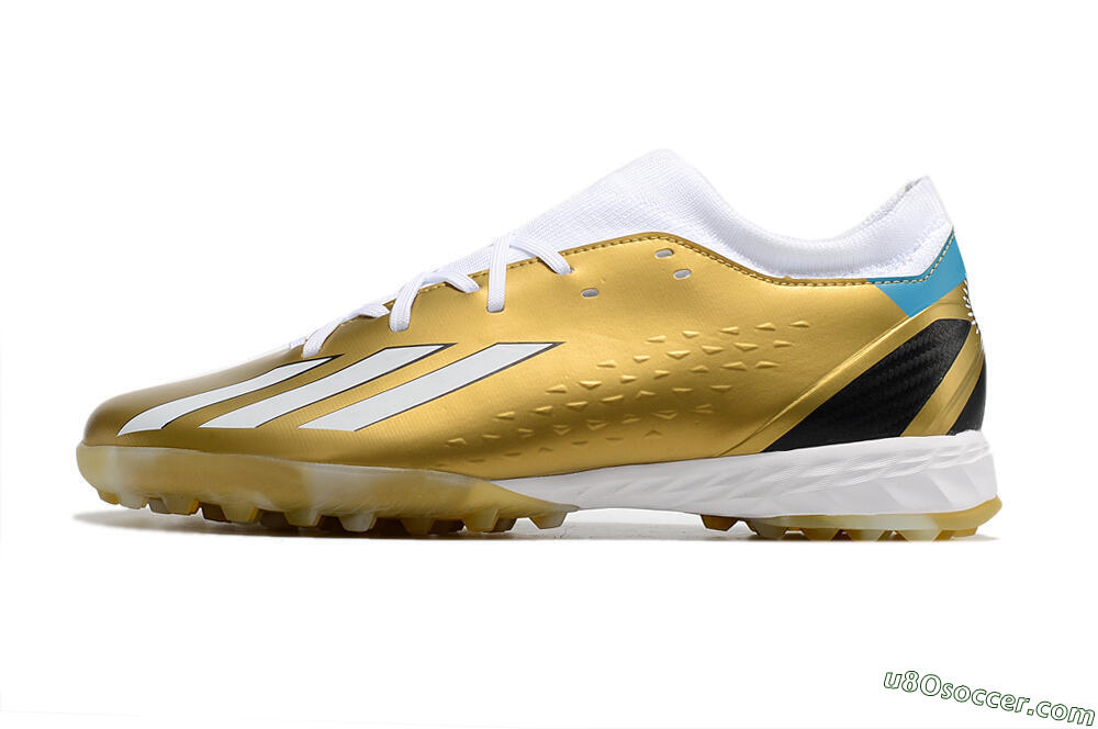 Adidas X Speedportal.3 TF Artificial Turf Soccer Shoes - Gold/White/Black 2
