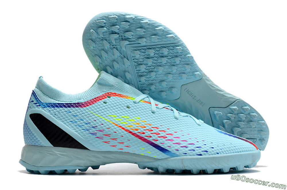 Adidas X Speedportal.3 TF Artificial Turf Soccer Shoes - Jade/Red/Yellow/Blue 1