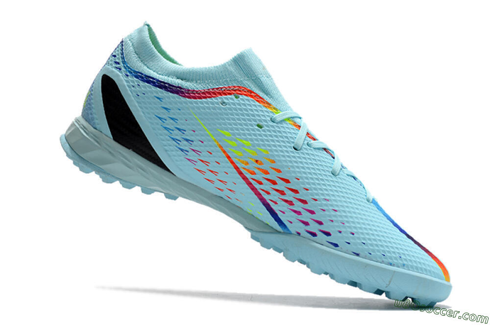 Adidas X Speedportal.3 TF Artificial Turf Soccer Shoes - Jade/Red/Yellow/Blue 4