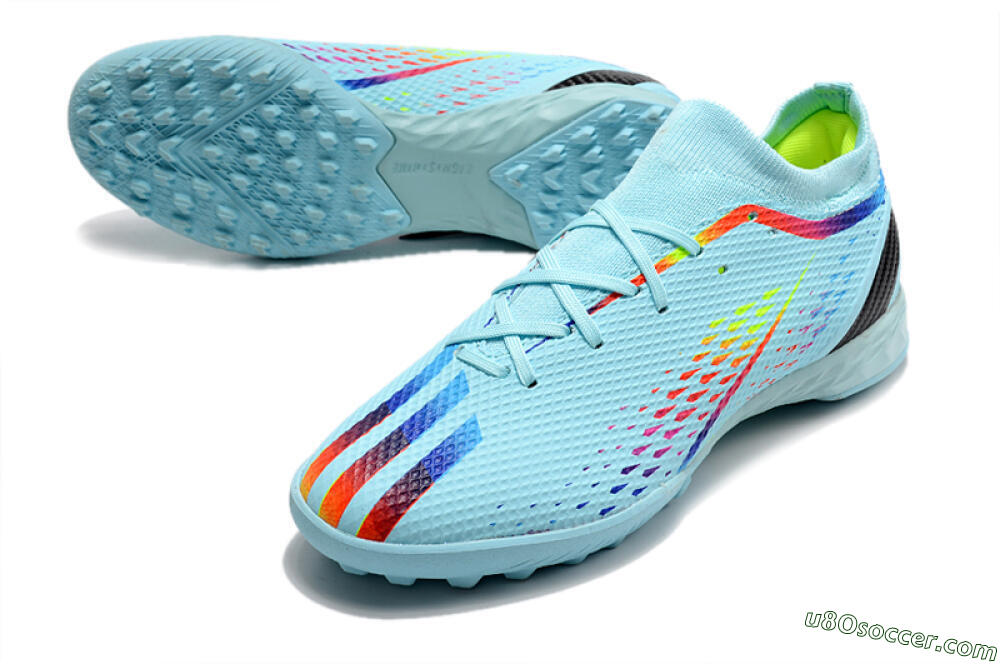 Adidas X Speedportal.3 TF Artificial Turf Soccer Shoes - Jade/Red/Yellow/Blue 3