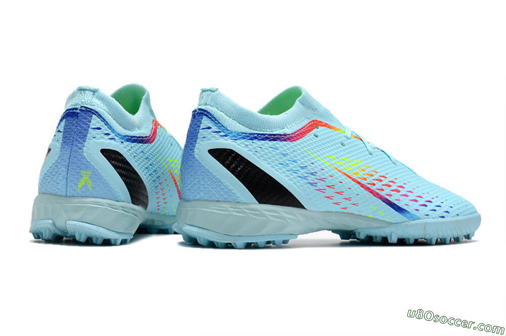Adidas X Speedportal.3 TF Artificial Turf Soccer Shoes - Jade/Red/Yellow/Blue 6