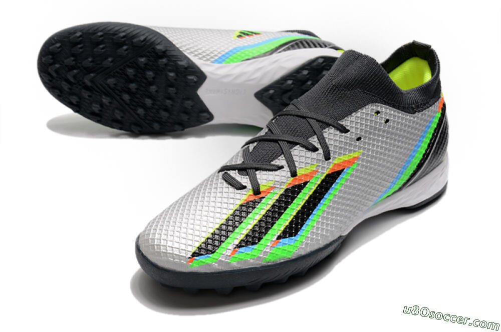 Adidas X Speedportal.3 TF Artificial Turf Soccer Shoes - Silver/Yellow/Black 3