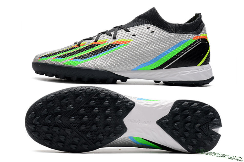 Adidas X Speedportal.3 TF Artificial Turf Soccer Shoes - Silver/Yellow/Black 0