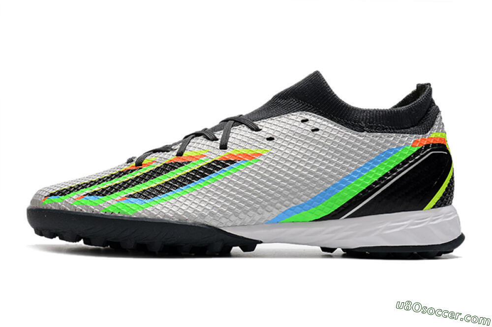 Adidas X Speedportal.3 TF Artificial Turf Soccer Shoes - Silver/Yellow/Black 2